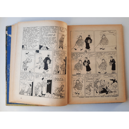 Kuifje Dl. 6 / Hergé / Het gebroken oor (A18, grote afbeelding) - C - Zwart-wit - Heruitgave (1942)