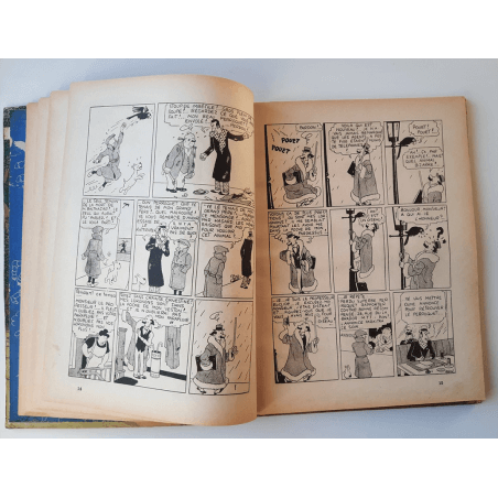 Kuifje Dl. 6 / Hergé / Het gebroken oor (A18, grote afbeelding) - C - Zwart-wit - Heruitgave (1942)
