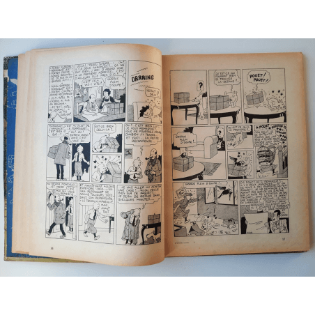 Kuifje Dl. 6 / Hergé / Het gebroken oor (A18, grote afbeelding) - C - Zwart-wit - Heruitgave (1942)