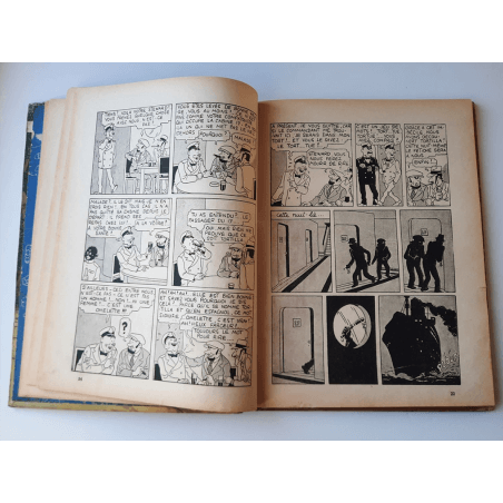 Kuifje Dl. 6 / Hergé / Het gebroken oor (A18, grote afbeelding) - C - Zwart-wit - Heruitgave (1942)