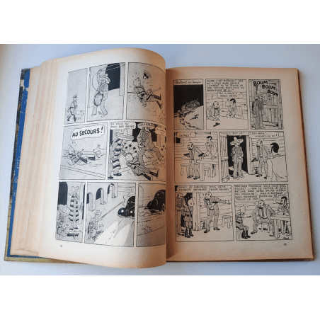 Kuifje Dl. 6 / Hergé / Het gebroken oor (A18, grote afbeelding) - C - Zwart-wit - Heruitgave (1942)