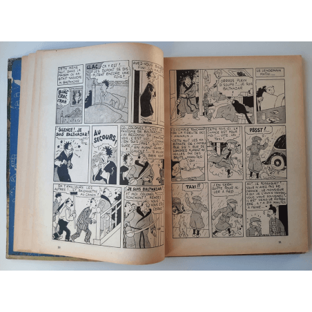 Kuifje Dl. 6 / Hergé / Het gebroken oor (A18, grote afbeelding) - C - Zwart-wit - Heruitgave (1942)