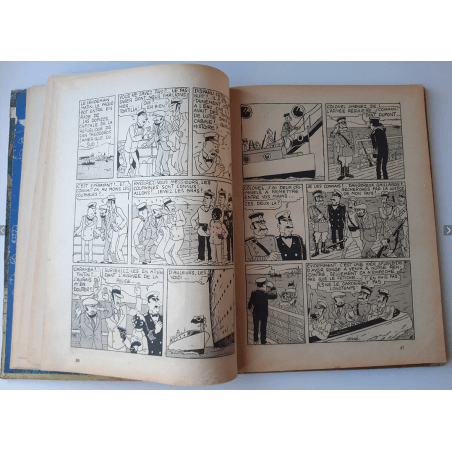 Kuifje Dl. 6 / Hergé / Het gebroken oor (A18, grote afbeelding) - C - Zwart-wit - Heruitgave (1942)