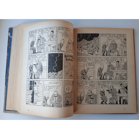 Kuifje Dl. 6 / Hergé / Het gebroken oor (A18, grote afbeelding) - C - Zwart-wit - Heruitgave (1942)