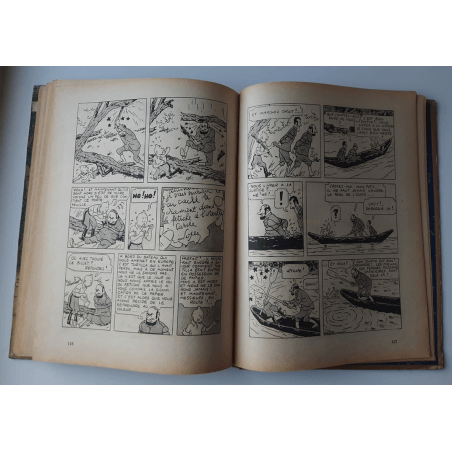 Kuifje Dl. 6 / Hergé / Het gebroken oor (A18, grote afbeelding) - C - Zwart-wit - Heruitgave (1942)
