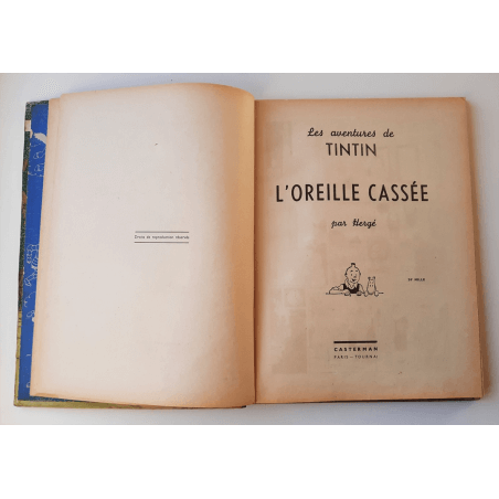 Kuifje Dl. 6 / Hergé / Het gebroken oor (A18, grote afbeelding) - C - Zwart-wit - Heruitgave (1942)