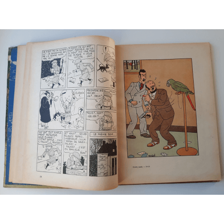 Kuifje Dl. 6 / Hergé / Het gebroken oor (A18, grote afbeelding) - C - Zwart-wit - Heruitgave (1942)