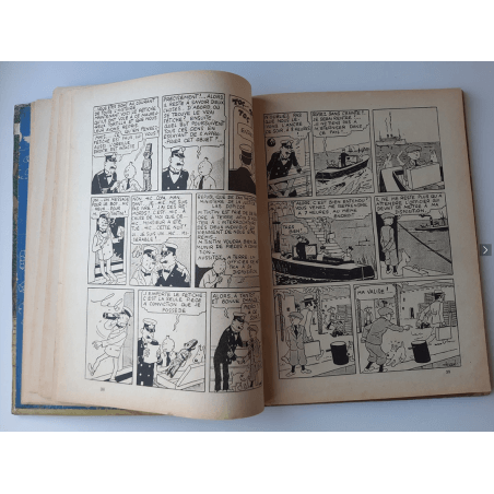 Kuifje Dl. 6 / Hergé / Het gebroken oor (A18, grote afbeelding) - C - Zwart-wit - Heruitgave (1942)