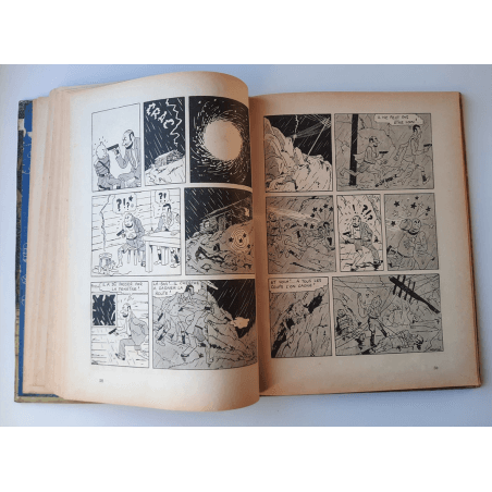 Kuifje Dl. 6 / Hergé / Het gebroken oor (A18, grote afbeelding) - C - Zwart-wit - Heruitgave (1942)