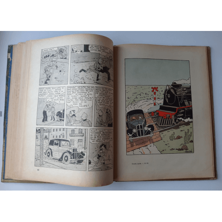 Kuifje Dl. 6 / Hergé / Het gebroken oor (A18, grote afbeelding) - C - Zwart-wit - Heruitgave (1942)