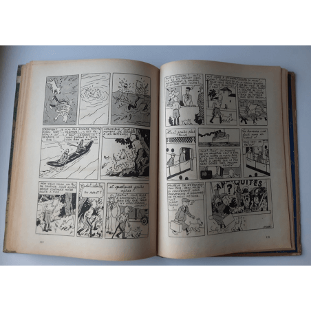 Kuifje Dl. 6 / Hergé / Het gebroken oor (A18, grote afbeelding) - C - Zwart-wit - Heruitgave (1942)