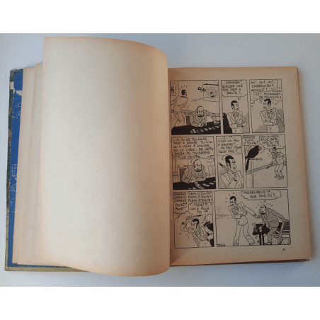 Kuifje Dl. 6 / Hergé / Het gebroken oor (A18, grote afbeelding) - C - Zwart-wit - Heruitgave (1942)