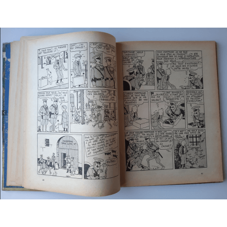 Kuifje Dl. 6 / Hergé / Het gebroken oor (A18, grote afbeelding) - C - Zwart-wit - Heruitgave (1942)