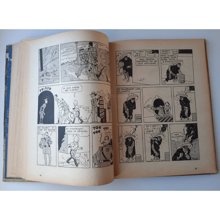 Kuifje Dl. 6 / Hergé / Het gebroken oor (A18, grote afbeelding) - C - Zwart-wit - Heruitgave (1942)