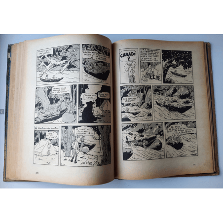 Kuifje Dl. 6 / Hergé / Het gebroken oor (A18, grote afbeelding) - C - Zwart-wit - Heruitgave (1942)