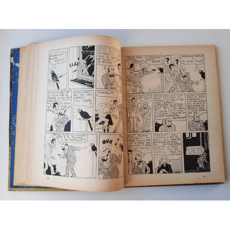 Kuifje Dl. 6 / Hergé / Het gebroken oor (A18, grote afbeelding) - C - Zwart-wit - Heruitgave (1942)