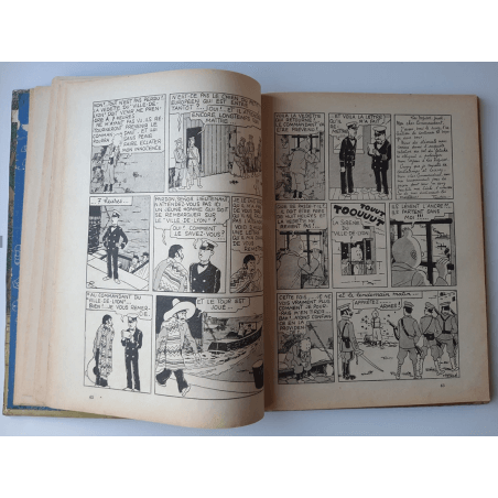 Kuifje Dl. 6 / Hergé / Het gebroken oor (A18, grote afbeelding) - C - Zwart-wit - Heruitgave (1942)