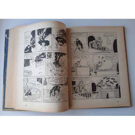 Kuifje Dl. 6 / Hergé / Het gebroken oor (A18, grote afbeelding) - C - Zwart-wit - Heruitgave (1942)
