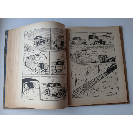 Kuifje Dl. 6 / Hergé / Het gebroken oor (A18, grote afbeelding) - C - Zwart-wit - Heruitgave (1942)