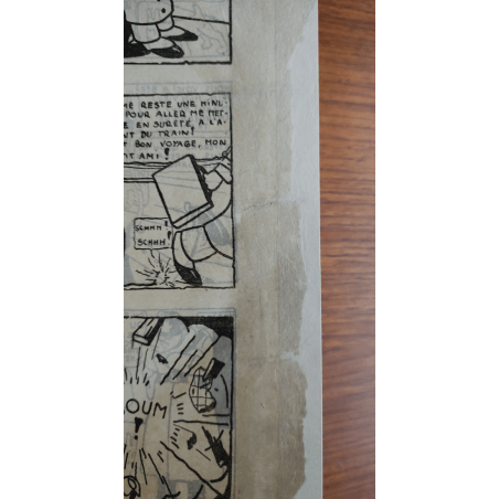 Tintin T.01 / Hergé / Tintin in het land van de Sovjets / C - N&B + Bezoekkaart Hergé - EO - (1930)