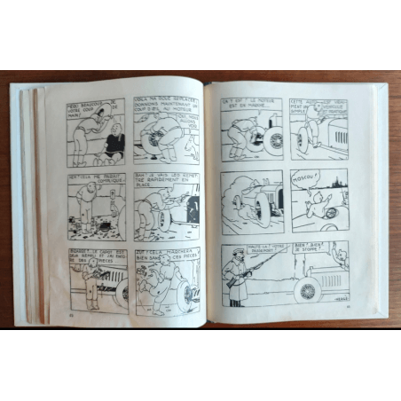 Tintin T.01 / Hergé / Tintin in het land van de Sovjets / C - N&B + Bezoekkaart Hergé - EO - (1930)