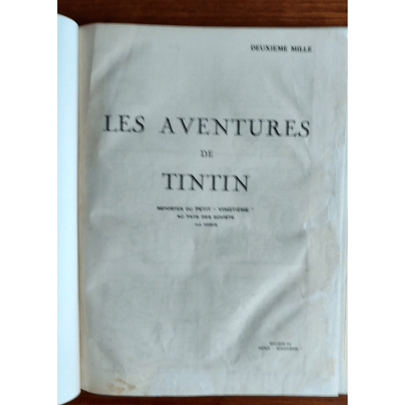 Tintin T.01 / Hergé / Tintin in het land van de Sovjets / C - N&B + Bezoekkaart Hergé - EO - (1930)
