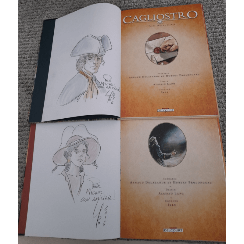 Cagliostro T.01 + T.02 / 2x color dedication Lapo / 2x C - EO - (2013/2016)