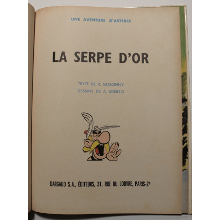 Astérix T.02 / La Serpe d'or / Peyo / C / 2ème édition - (1963)