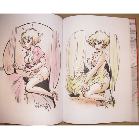  Natacha / 50 jaar charmes / Originele tekening met handtekening van Walthéry / C / (2018/2020)