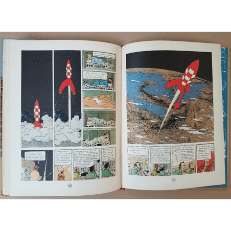 Tintin T.16 / Hergé / Objectif Lune / (B8 België) - C - EO - (1953)