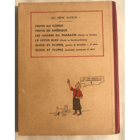Tintin T6 - orecchio rotto (A2) - C - Nominato - EO - (1937) orecchio rotto 4° piatto A2 del 1938 4 HT colore piccola immagine c