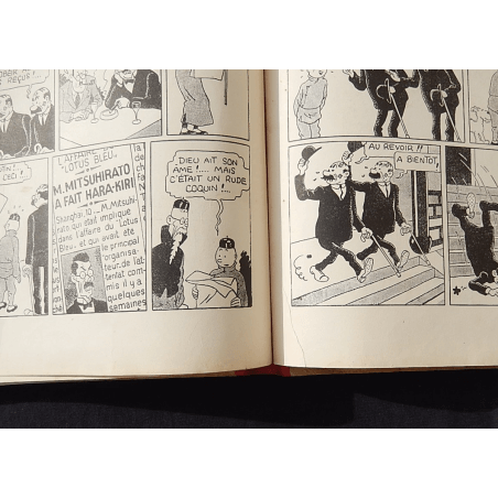  Kuifje Dl. 5 / Hergé / De Blauwe Lotus / Zwart-wit / C / EO / 5 van de tekstkleuren - (1936)