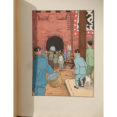  Kuifje Dl. 5 / Hergé / De Blauwe Lotus / Zwart-wit / C / EO / 5 van de tekstkleuren - (1936)