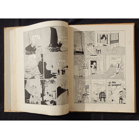  Kuifje Dl. 5 / Hergé / De Blauwe Lotus / Zwart-wit / C / EO / 5 van de tekstkleuren - (1936)