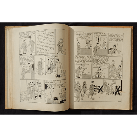  Kuifje Dl. 5 / Hergé / De Blauwe Lotus / Zwart-wit / C / EO / 5 van de tekstkleuren - (1936)