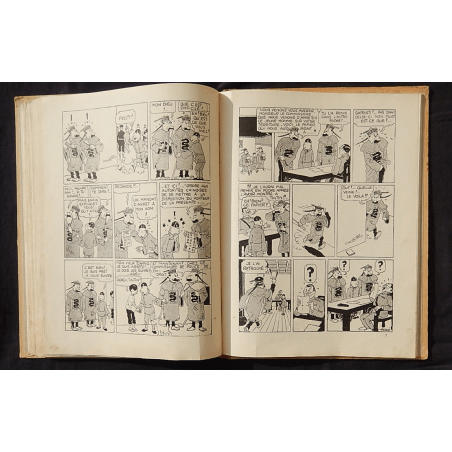  Kuifje Dl. 5 / Hergé / De Blauwe Lotus / Zwart-wit / C / EO / 5 van de tekstkleuren - (1936)
