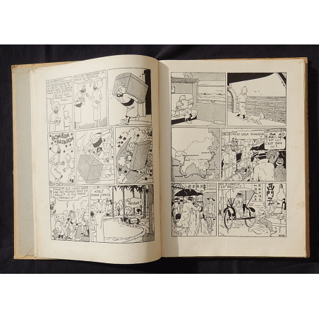  Kuifje Dl. 5 / Hergé / De Blauwe Lotus / Zwart-wit / C / EO / 5 van de tekstkleuren - (1936)