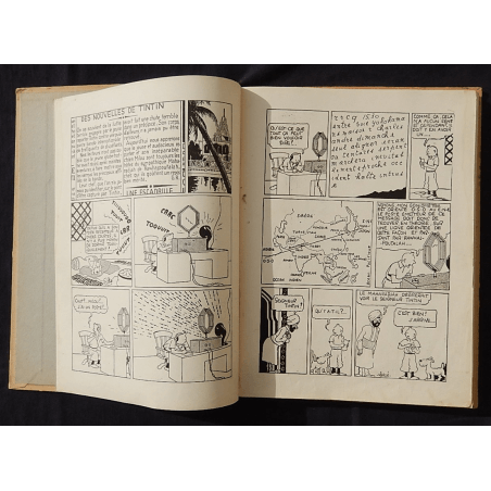  Kuifje Dl. 5 / Hergé / De Blauwe Lotus / Zwart-wit / C / EO / 5 van de tekstkleuren - (1936)