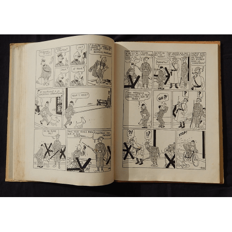  Kuifje Dl. 5 / Hergé / De Blauwe Lotus / Zwart-wit / C / EO / 5 van de tekstkleuren - (1936)