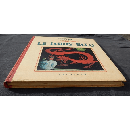  Tintin T.05 / Hergé / Blue Lotus / N&B / C / EO / 5 out of text colours - (1936)