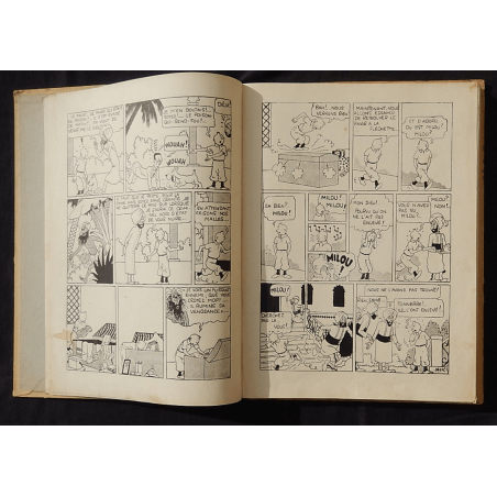  Kuifje Dl. 5 / Hergé / De Blauwe Lotus / Zwart-wit / C / EO / 5 van de tekstkleuren - (1936)