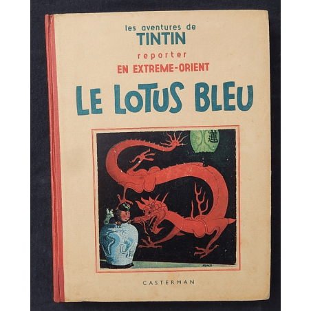  Kuifje Dl. 5 / Hergé / De Blauwe Lotus / Zwart-wit / C / EO / 5 van de tekstkleuren - (1936)