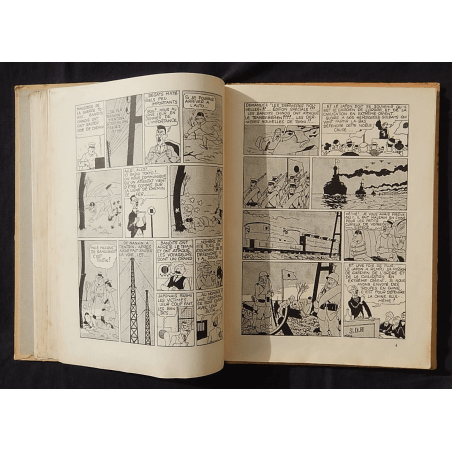  Kuifje Dl. 5 / Hergé / De Blauwe Lotus / Zwart-wit / C / EO / 5 van de tekstkleuren - (1936)