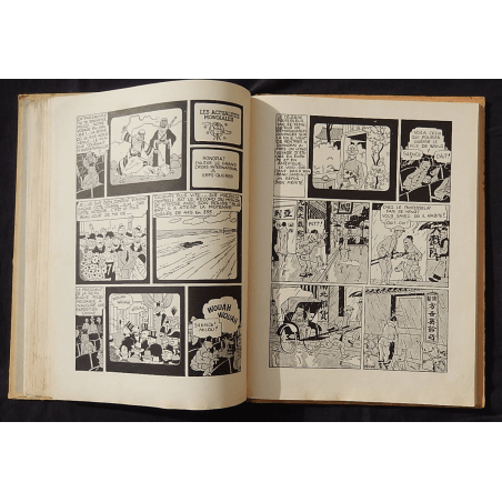  Kuifje Dl. 5 / Hergé / De Blauwe Lotus / Zwart-wit / C / EO / 5 van de tekstkleuren - (1936)