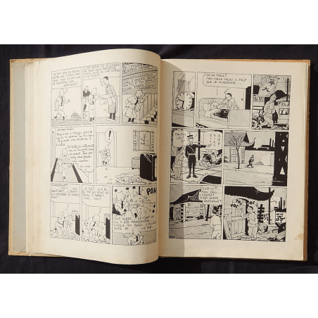  Kuifje Dl. 5 / Hergé / De Blauwe Lotus / Zwart-wit / C / EO / 5 van de tekstkleuren - (1936)