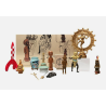Tintin / Hergé / Coffret musée imaginaire de Tintin 13 figurines / Réf 46530 / Neuf